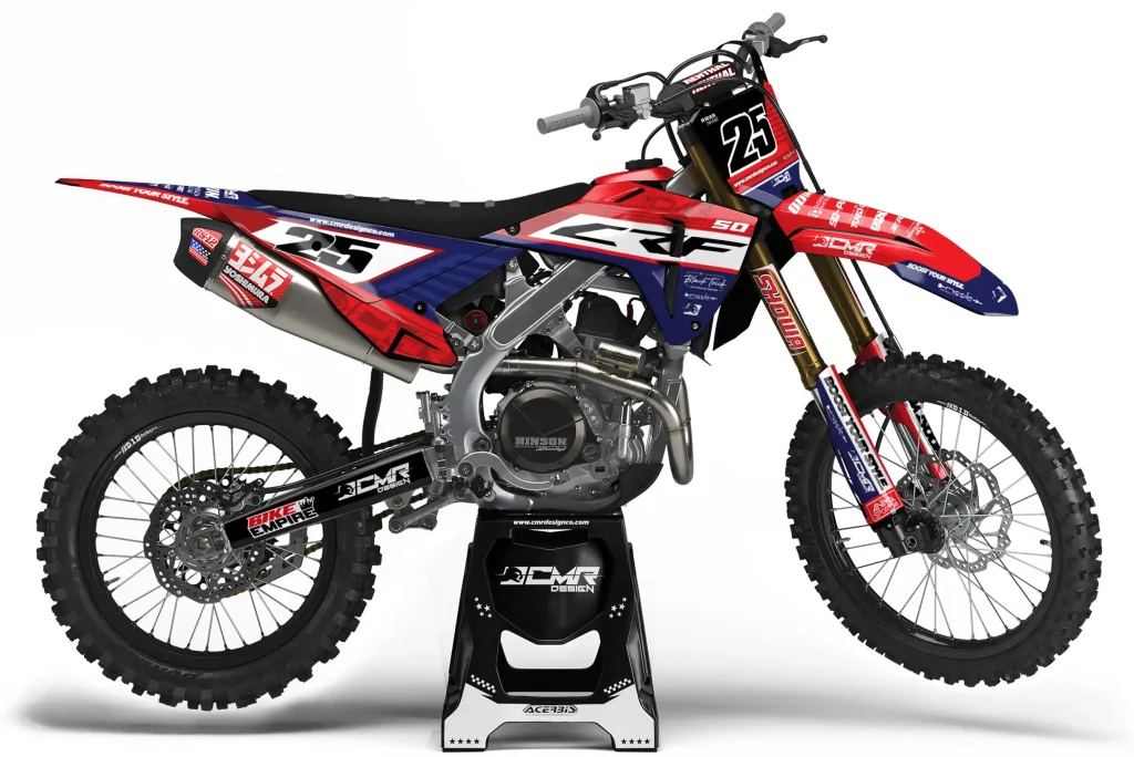 Honda CRF with custom LIGHTNING 2 design graphics kit. Grafiche Honda CRF.